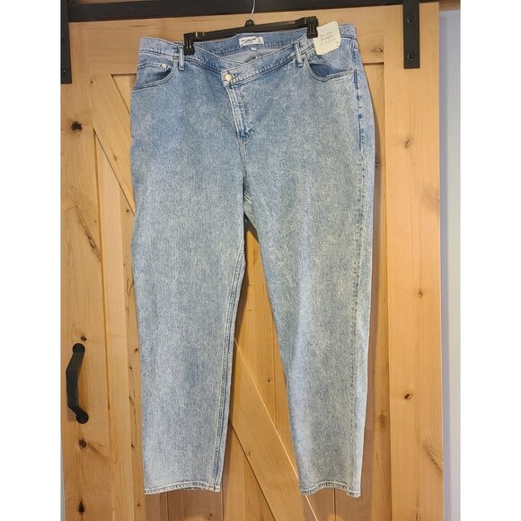 Abercrombie & Fitch The 90s Straight Ultra High Rise Jeans Crossover Size 37/24L - Picture 2 of 16